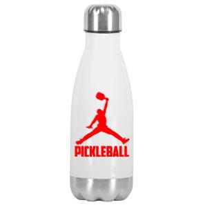 Red Pickleball Sports Logo Stainless Steel Insulated Water Bottle