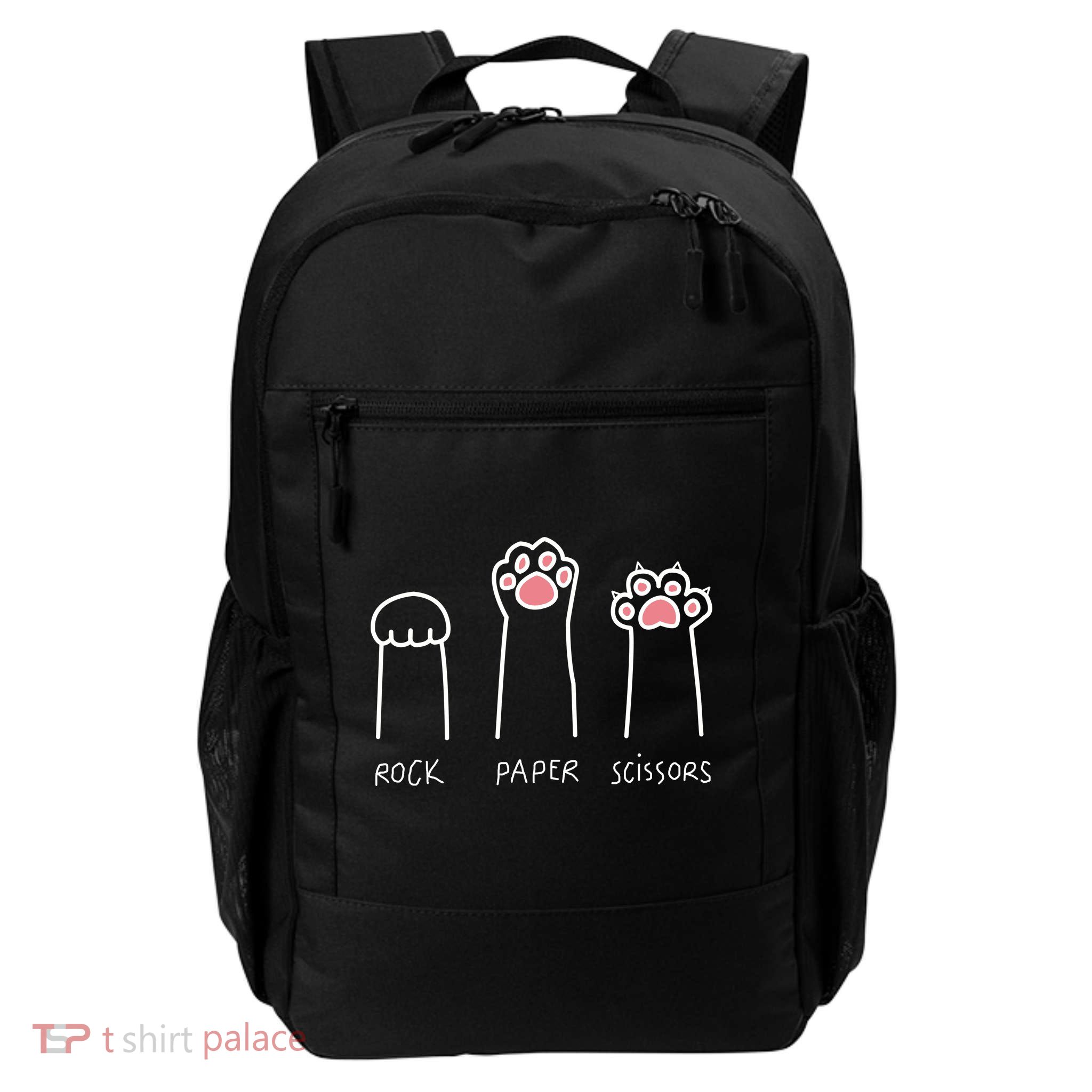 Rock Paper Scissors Cat Paws Daily Commute Backpack