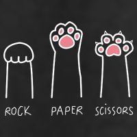 Rock Paper Scissors Cat Paws 25L Jumbo Tote