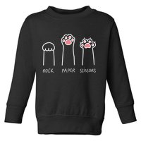 Rock Paper Scissors Cat Paws Toddler Sweatshirt
