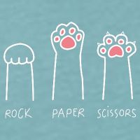 Rock Paper Scissors Cat Paws Sueded Cloud Jersey T-Shirt