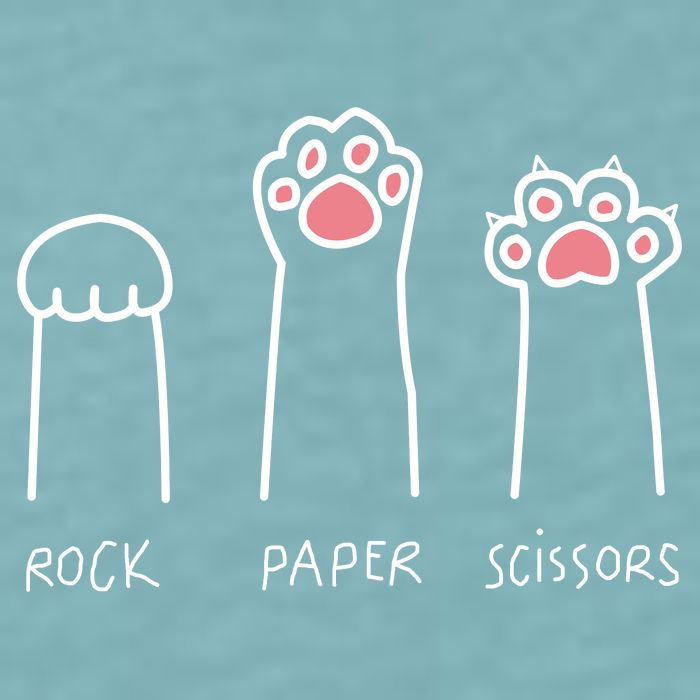 Rock Paper Scissors Cat Paws Sueded Cloud Jersey T-Shirt