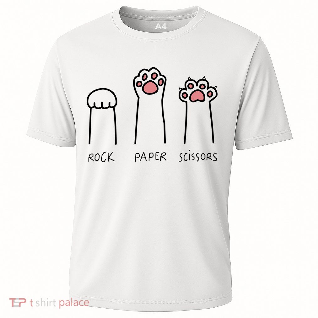 Rock Paper Scissors Cat Paws Performance Shirt