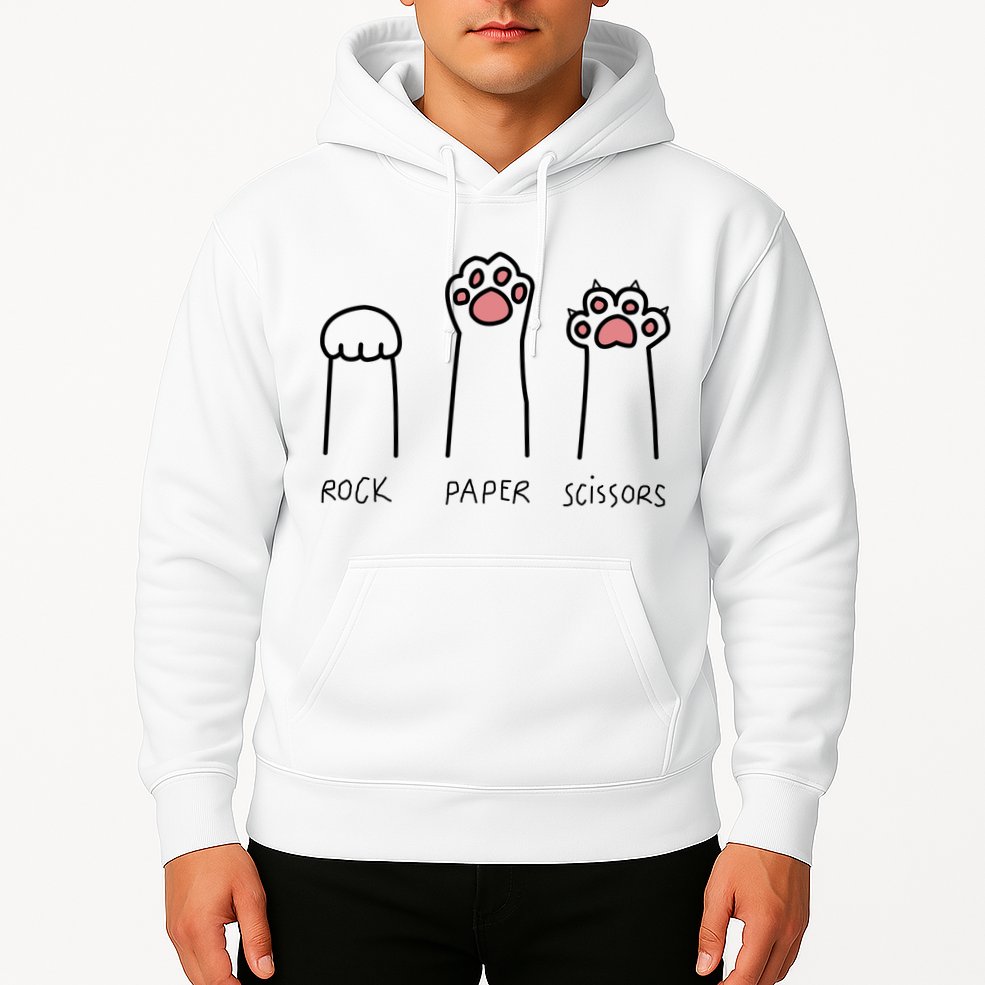 Rock Paper Scissors Cat Paws Hoodie