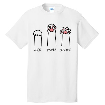 Rock Paper Scissors Cat Paws Tall T-Shirt