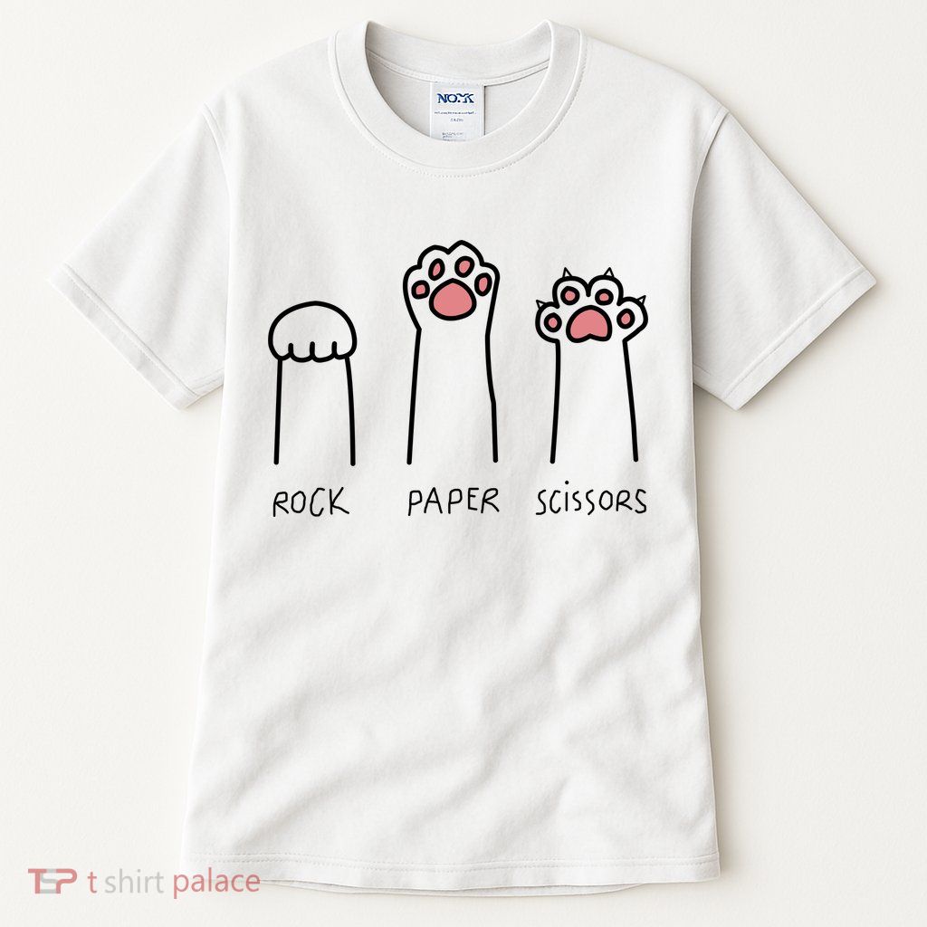 Rock Paper Scissors Cat Paws Tall T-Shirt