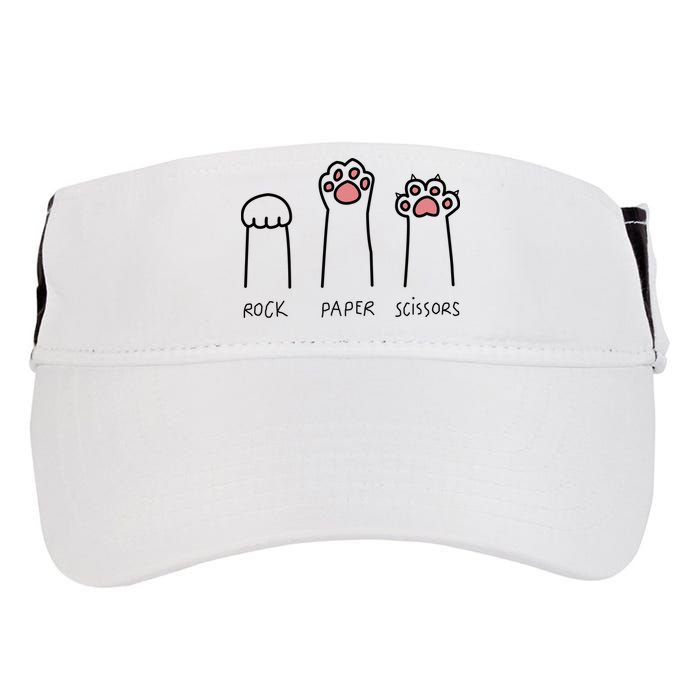 Rock Paper Scissors Cat Paws Adult Drive Performance Visor