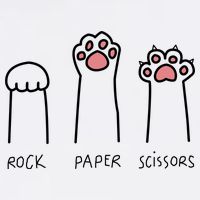 Rock Paper Scissors Cat Paws Mug