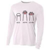 Rock Paper Scissors Cat Paws Cooling Performance Long Sleeve Crew