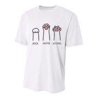 Rock Paper Scissors Cat Paws Youth Performance Sprint T-Shirt
