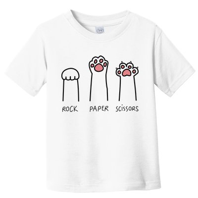 Rock Paper Scissors Cat Paws Toddler T-Shirt