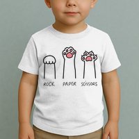 Rock Paper Scissors Cat Paws Toddler T-Shirt