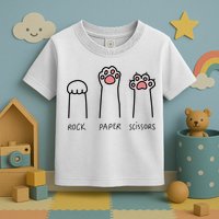 Rock Paper Scissors Cat Paws Toddler T-Shirt