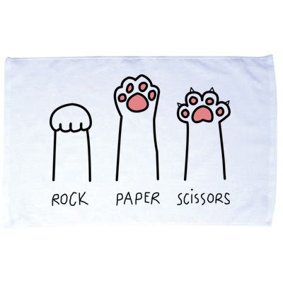 Rock Paper Scissors Cat Paws Microfiber Hand Towel