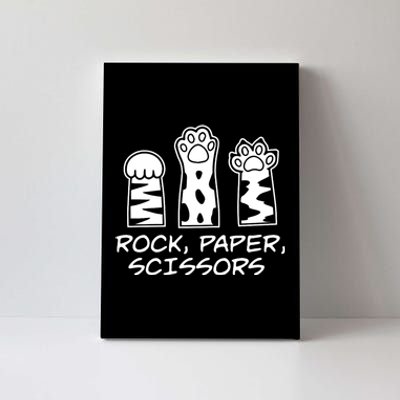 Rock Paper Scissor Cute Kawaii Cat Paw Kitty Cat Person Canvas