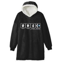 Rock Paper Scissor Hadouken Always Wins Hooded Wearable Blanket