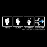 Rock Paper Scissor Hadouken Always Wins Hooded Wearable Blanket