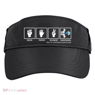 Rock Paper Scissor Hadouken Always Wins Adult Drive Performance Visor