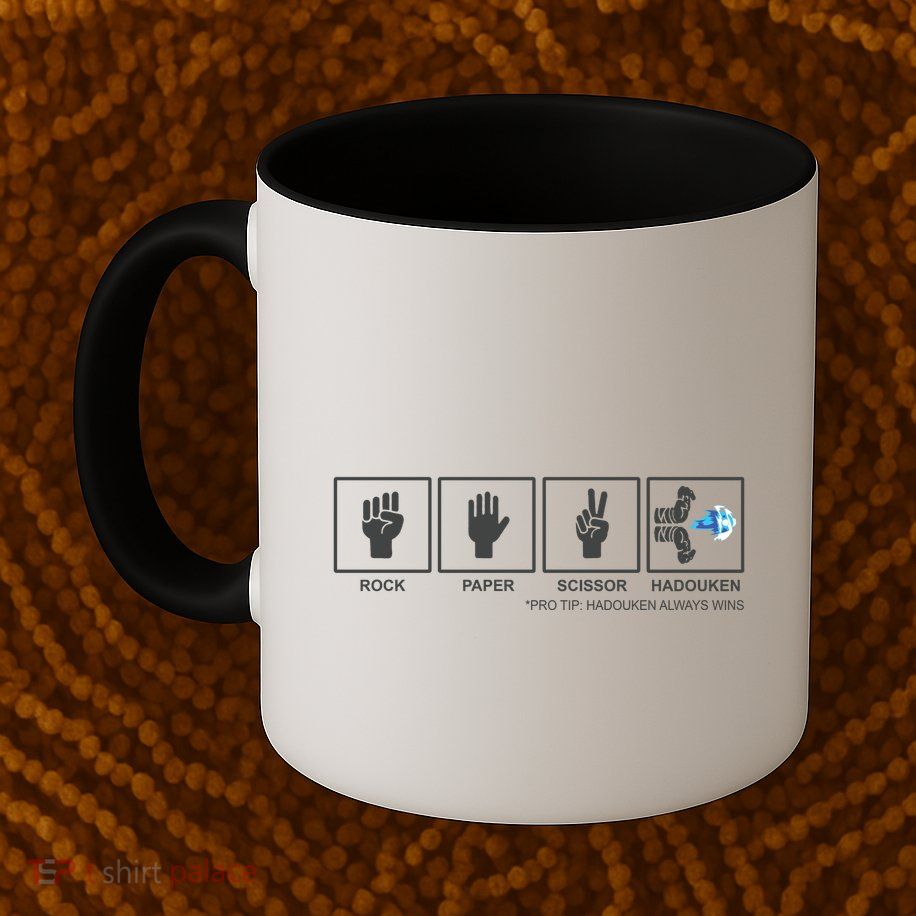 Rock Paper Scissor Hadouken Always Wins Mug