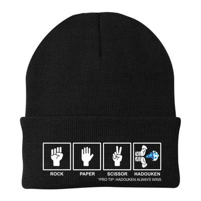 Rock Paper Scissor Hadouken Always Wins Beanie