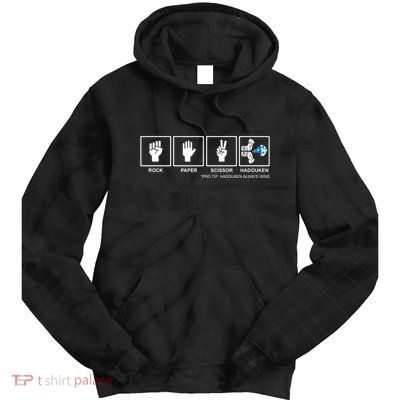 Rock Paper Scissor Hadouken Always Wins Tie Dye Hoodie