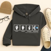 Rock Paper Scissor Hadouken Always Wins Hoodie
