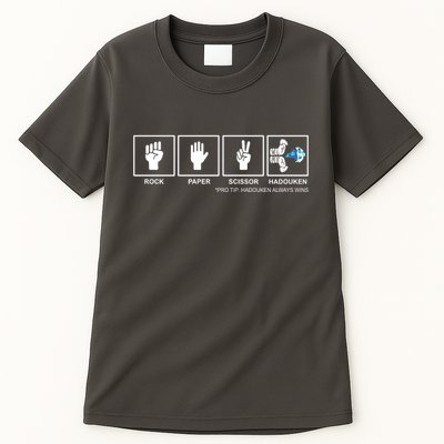 Rock Paper Scissor Hadouken Always Wins Tall T-Shirt