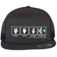 Rock Paper Scissor Hadouken Always Wins Flatbill Hat