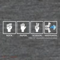Rock Paper Scissor Hadouken Always Wins Poster