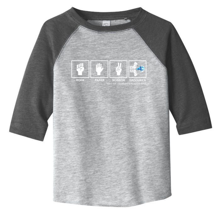 Rock Paper Scissor Hadouken Always Wins Toddler Fine Jersey T-Shirt