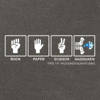 Rock Paper Scissor Hadouken Always Wins Cotton Canvas Backpack