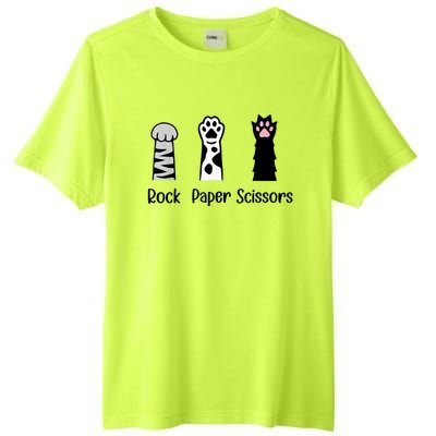 ROCK PAPER SCISSORS Hand Game Cute Paw Funny Cat Lover Tall Fusion ChromaSoft Performance T-Shirt