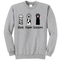 ROCK PAPER SCISSORS Hand Game Cute Paw Funny Cat Lover Sweatshirt