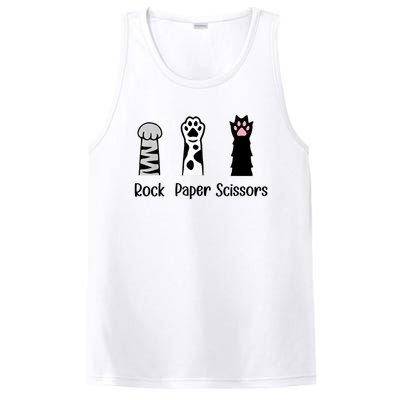 ROCK PAPER SCISSORS Hand Game Cute Paw Funny Cat Lover PosiCharge Competitor Tank