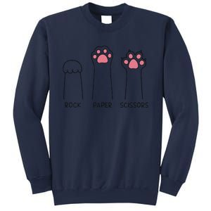 Rock Paper Scissors Cat Paws Cute Kitten Lover Cat Owner Sweatshirt