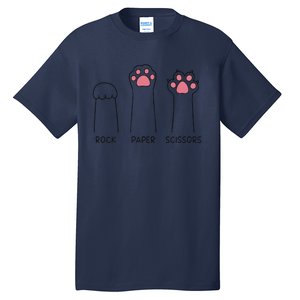 Rock Paper Scissors Cat Paws Cute Kitten Lover Cat Owner Tall T-Shirt