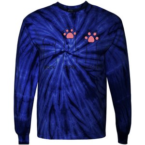 Rock Paper Scissors Cat Paws Cute Kitten Lover Cat Owner Tie-Dye Long Sleeve Shirt