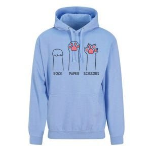 Rock Paper Scissors Cat Paws Cute Kitten Lover Cat Owner Unisex Surf Hoodie