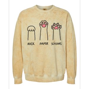 Rock Paper Scissors Cat Paws Colorblast Crewneck Sweatshirt