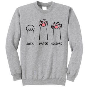 Rock Paper Scissors Cat Paws Tall Sweatshirt