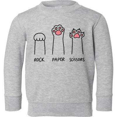 Rock Paper Scissors Cat Paws Toddler Sweatshirt