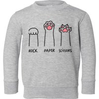 Rock Paper Scissors Cat Paws Toddler Sweatshirt