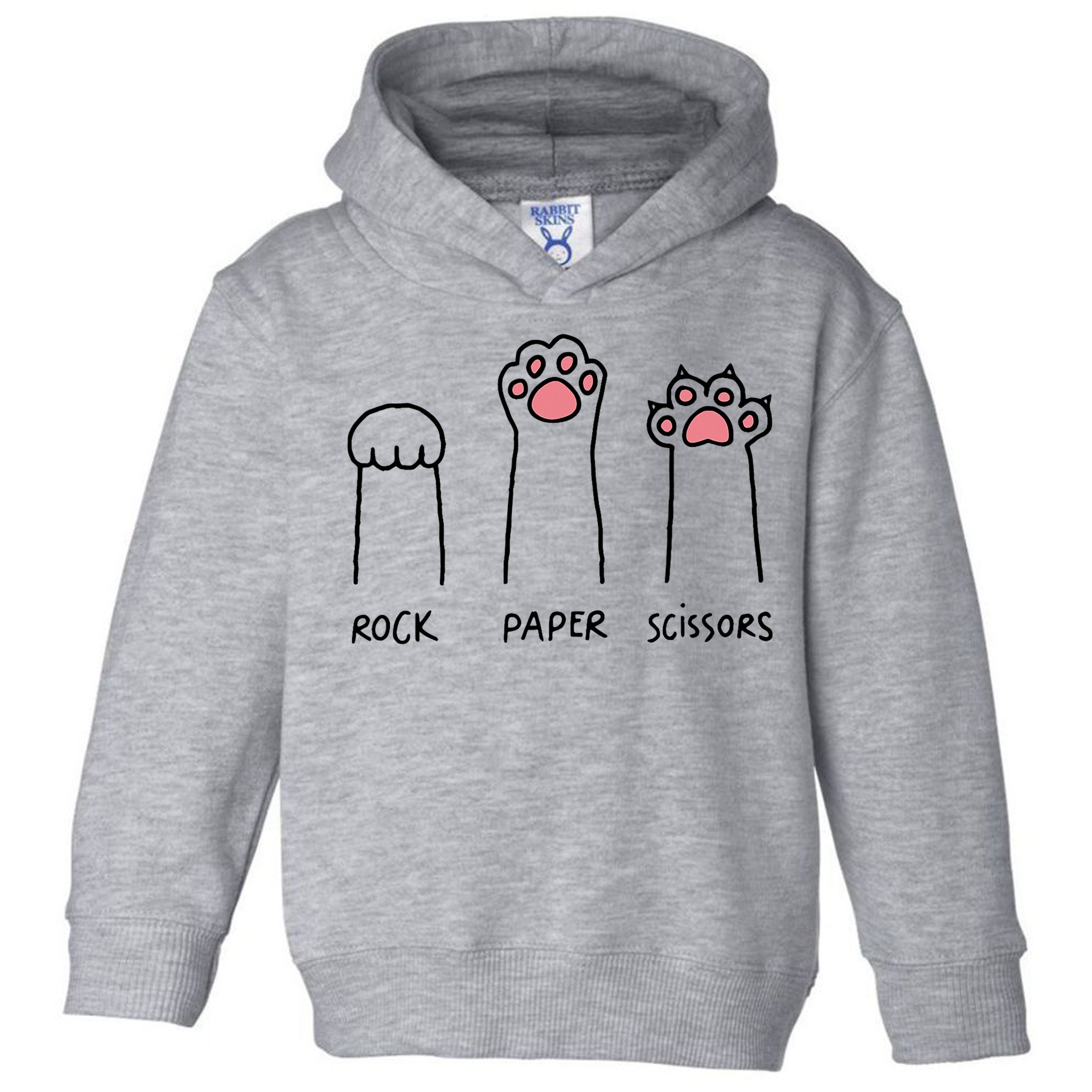 Rock Paper Scissors Cat Paws Toddler Hoodie
