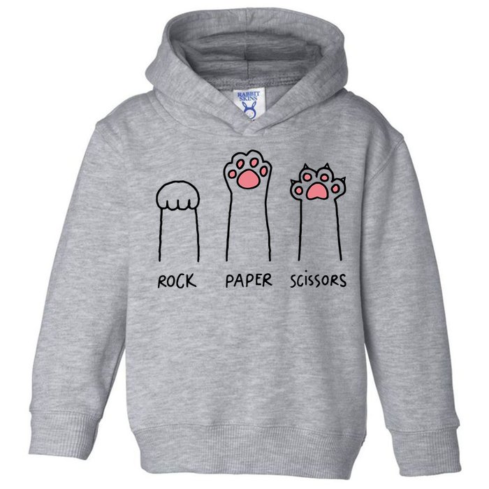 Rock Paper Scissors Cat Paws Toddler Hoodie