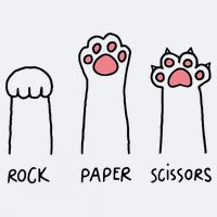 Rock Paper Scissors Cat Paws Sueded Cloud Jersey T-Shirt