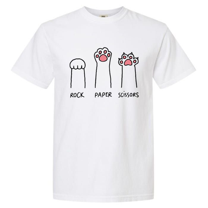 Rock Paper Scissors Cat Paws Garment-Dyed Heavyweight T-Shirt