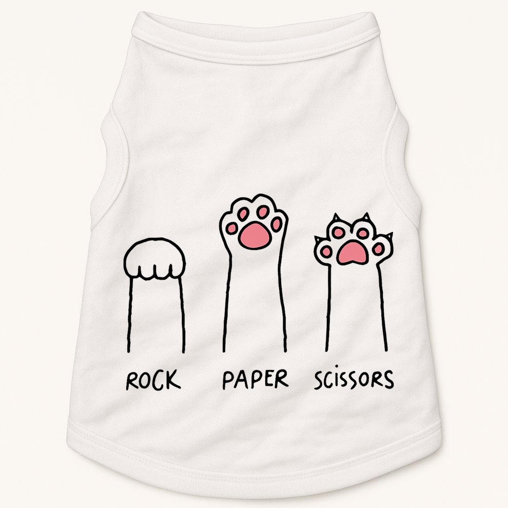 Rock Paper Scissors Cat Paws Doggie Tank