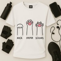 Rock Paper Scissors Cat Paws Performance Shirt