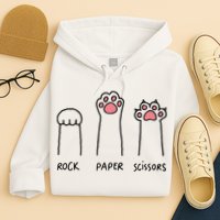 Rock Paper Scissors Cat Paws Hoodie