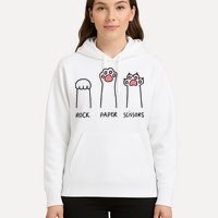 Rock Paper Scissors Cat Paws Hoodie